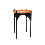 Arch Black Orange Metal Side Table