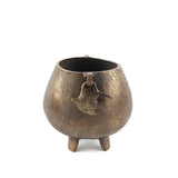 Antique Fish Handled Metal Vase