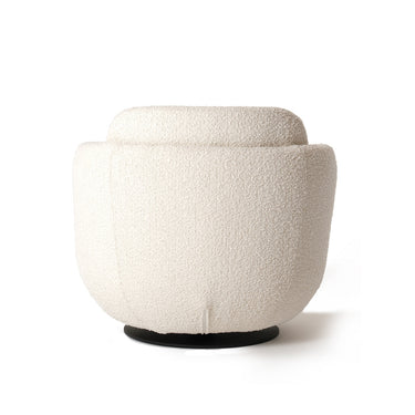 Kubeb Speckled Metal Swivel Armchair - Beige