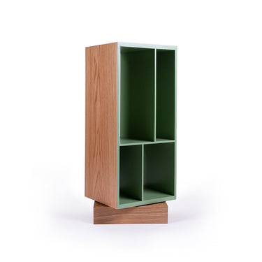 Cabin Revolving Green Interior Lacquer Bookshelf