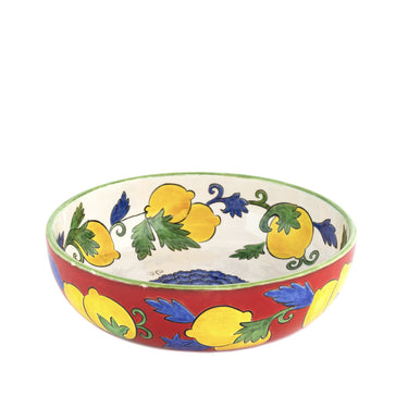 Handmade Ceramic Red Salad Bowl