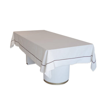 Cream Piped Rectangular Tablecloth