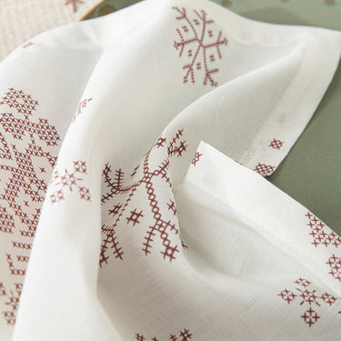 Pera Ecru-Maroon Napkin 45x45 cm