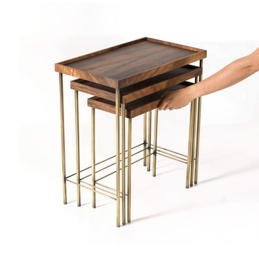 Edge Aged Gold Zigon Coffee Table