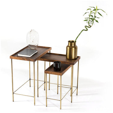 Edge Aged Gold Zigon Coffee Table