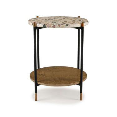 Plak Tan Metal Side Table