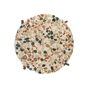 Plak Tan Metal Side Table