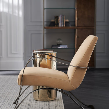 Cream Stone-Studded Medium Side Table