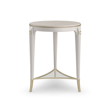 Matched Up Tempered Glass Side Table