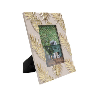 Pineapple Patterned Gold Frame