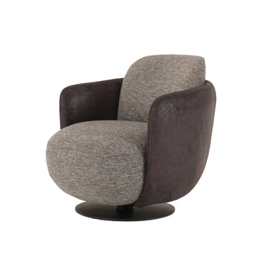 Kubeb Speckled Metal Swivel Armchair - Gray