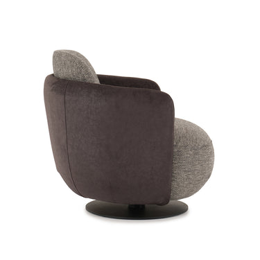 Kubeb Speckled Metal Swivel Armchair - Gray