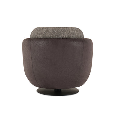 Kubeb Speckled Metal Swivel Armchair - Gray