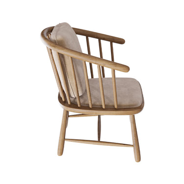 Century Leather Show Wood Chair