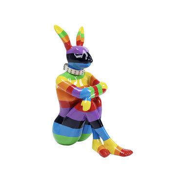 Sitting Rabbit Rainbow Decorative Figure