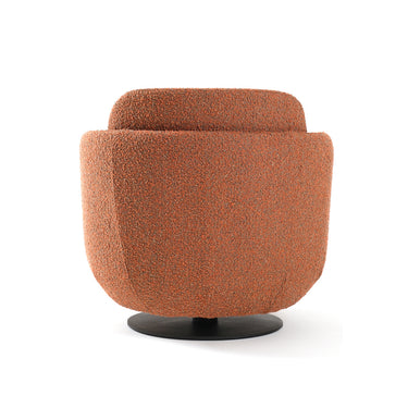 Kubeb Speckled Metal Swivel Armchair - Orange