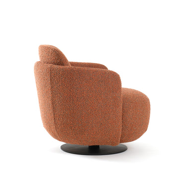 Kubeb Speckled Metal Swivel Armchair - Orange