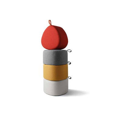 Elegant Beige Fabric Ottoman