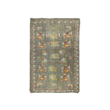 Setenay Embroidered Handwoven Wool Rug