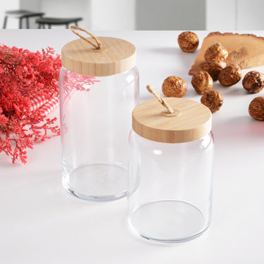 2-Piece Wooden Lidded Storage Container