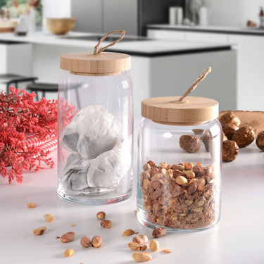 2-Piece Wooden Lidded Storage Container