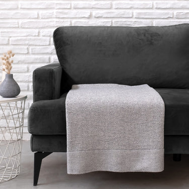 Pergamon Wool Sofa Shawl Grey Throw Blanket