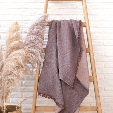 Armchair Shawl Throw Wine Mousse Blanket